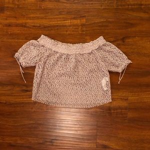 Zara blush off the shoulder top